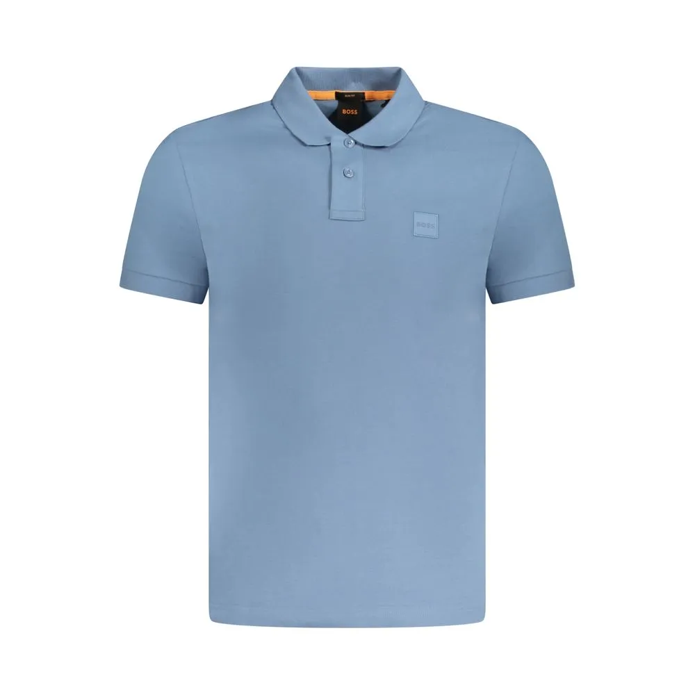 Hugo Boss Light Blue Cotton Men Polo Shirt