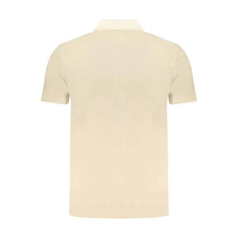 Hugo Boss Beige Cotton Men Polo Shirt