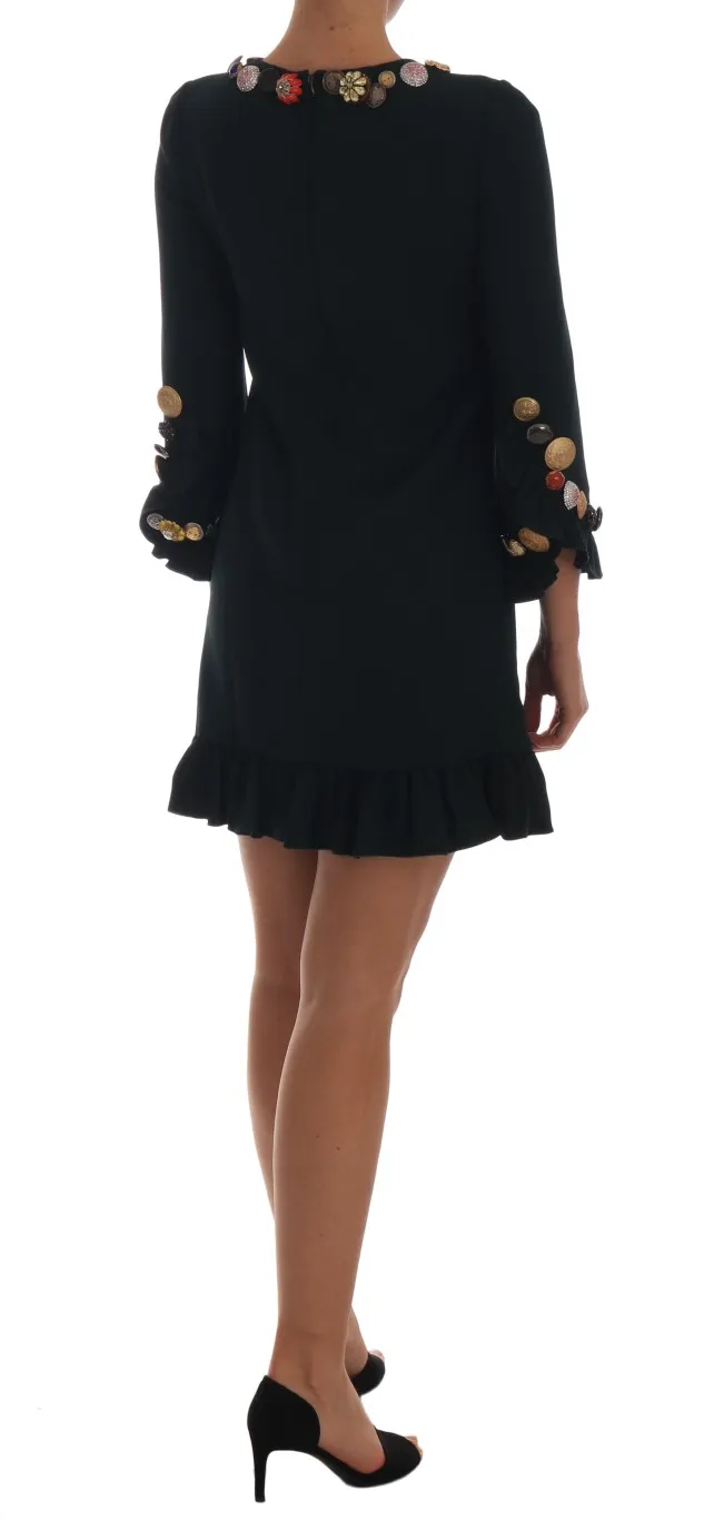 Dolce & Gabbana Women's Emerald Crystal Embellished A-Line Dress