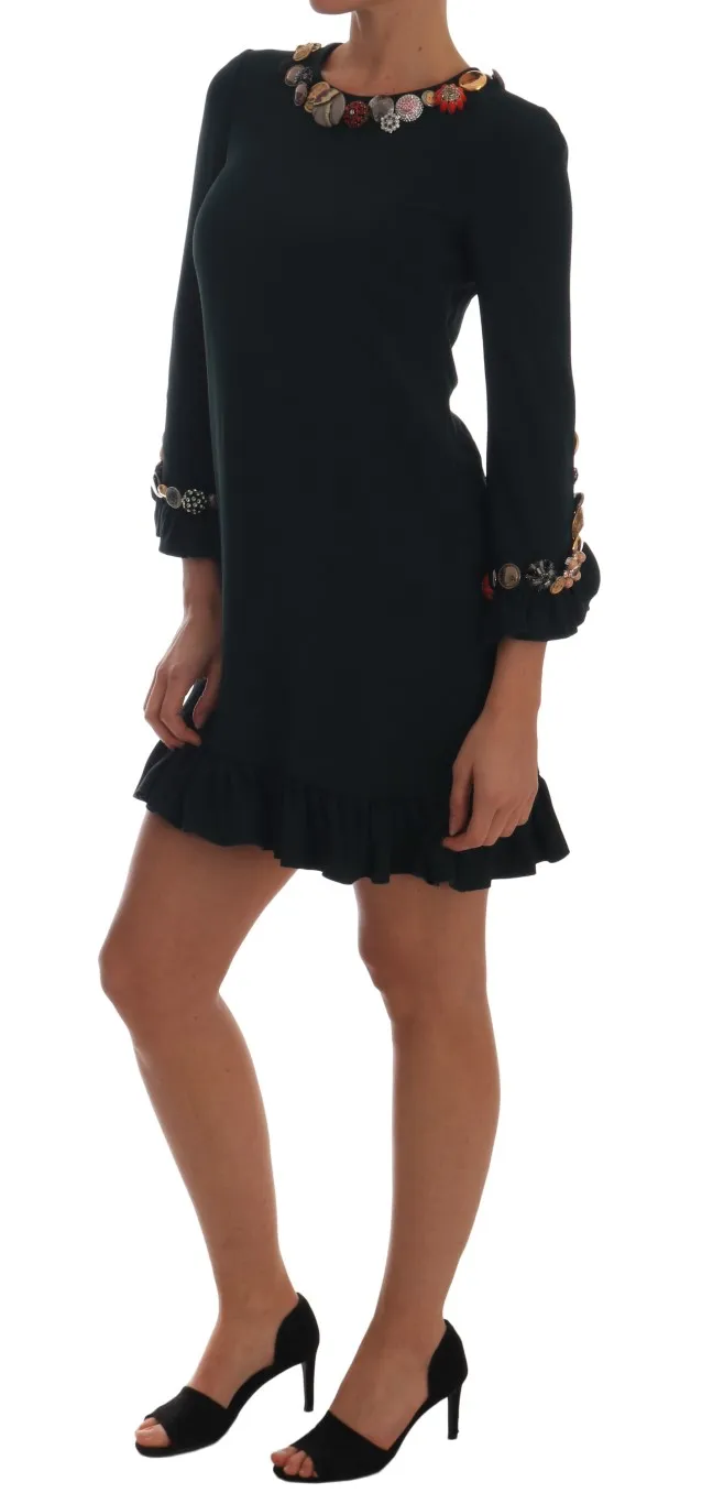 Dolce & Gabbana Women's Emerald Crystal Embellished A-Line Dress