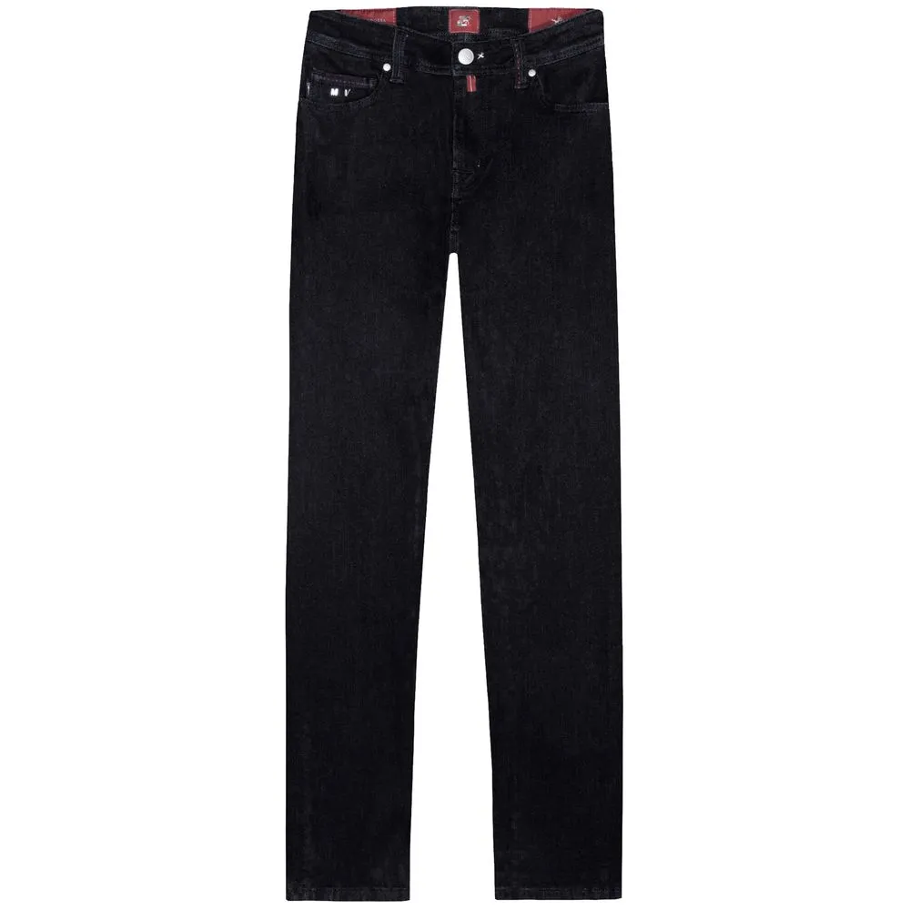 Tramarossa Men's Black Cotton Jeans & Pant