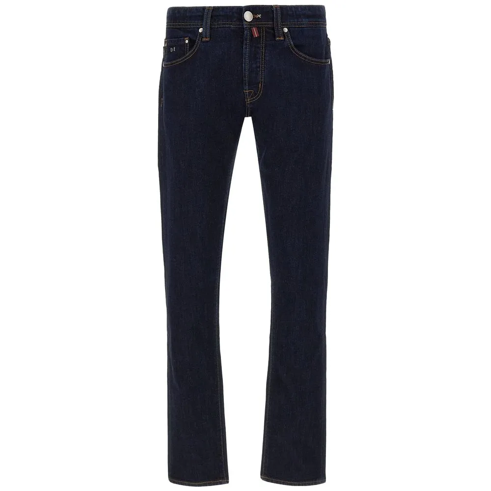 Tramarossa Men's Blue Cotton Jeans & Pant