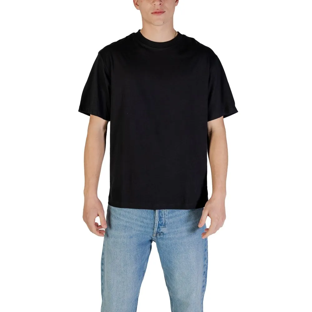 Jack Jones Men's Black Cotton T-Shirt