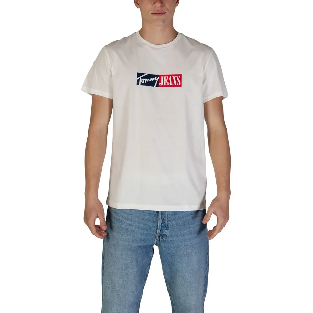Tommy Hilfiger Jeans Men's Cream Cotton Rigenerato T-Shirt