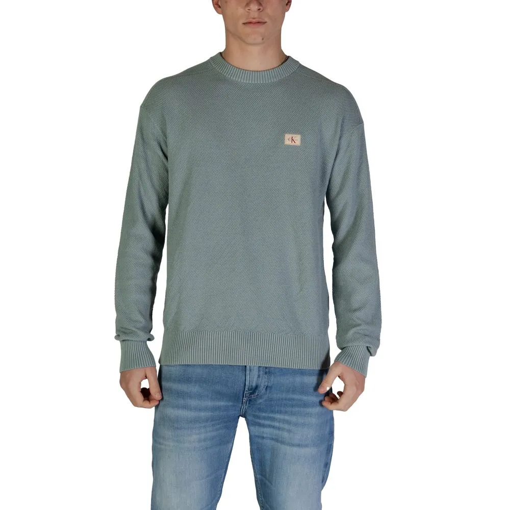 Calvin Klein Jeans Men's Green Cotton Sweater