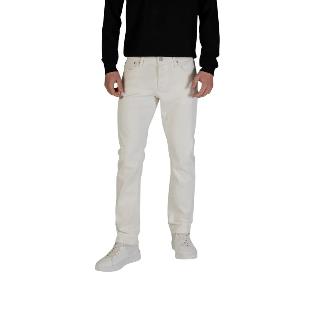 Jack Jones Men's White Cotton Jeans & Pant
