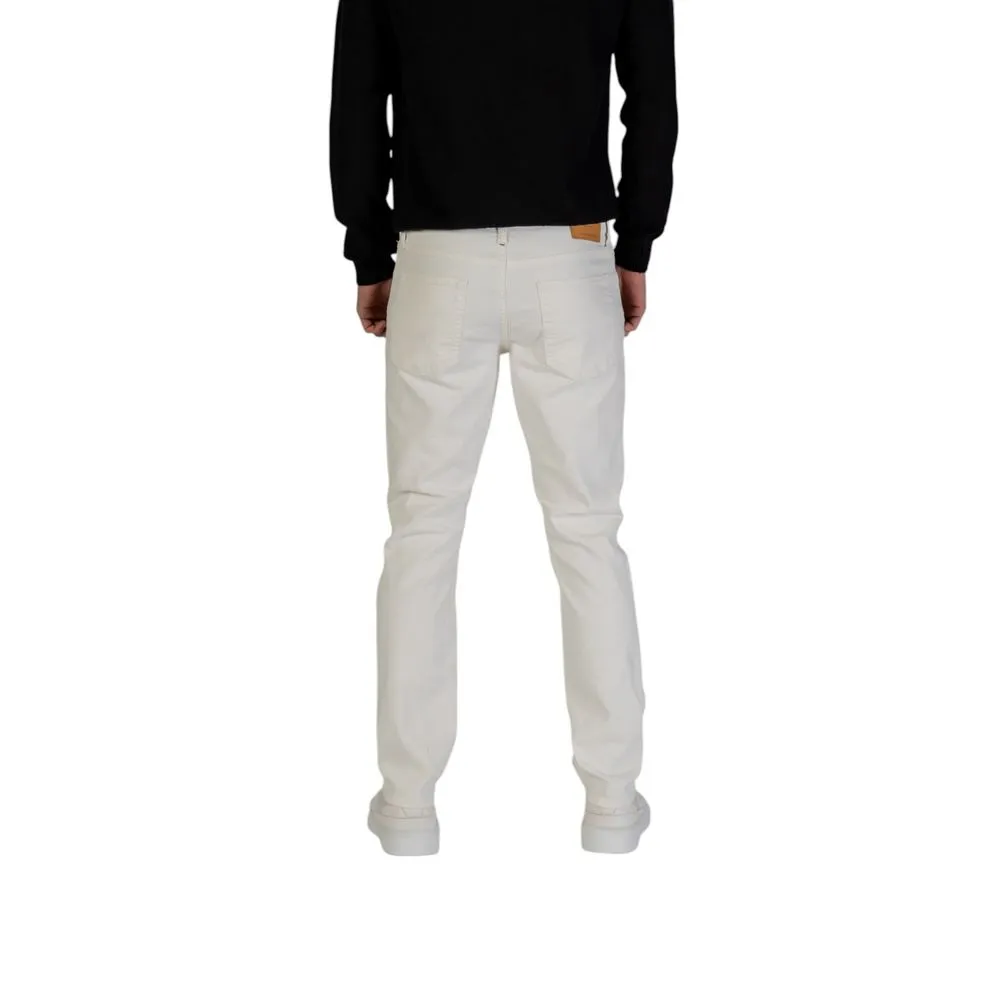 Jack Jones Men's White Cotton Jeans & Pant