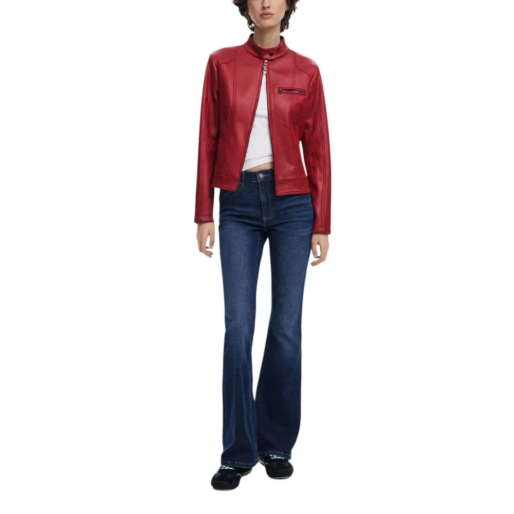Desigual Women's Red Polyester Jackets & Coat