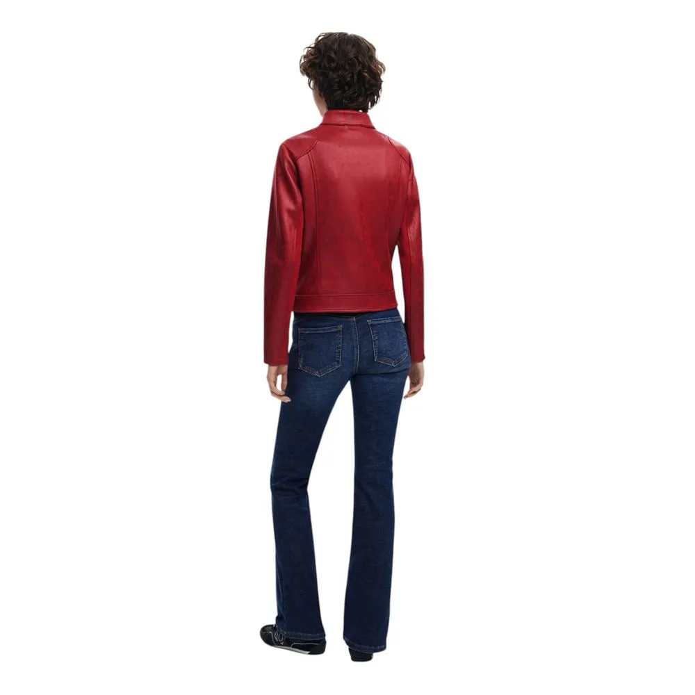 Desigual Women's Red Polyester Jackets & Coat