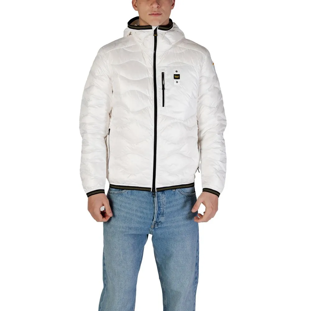 Blauer Men's White Polyamide Jacket