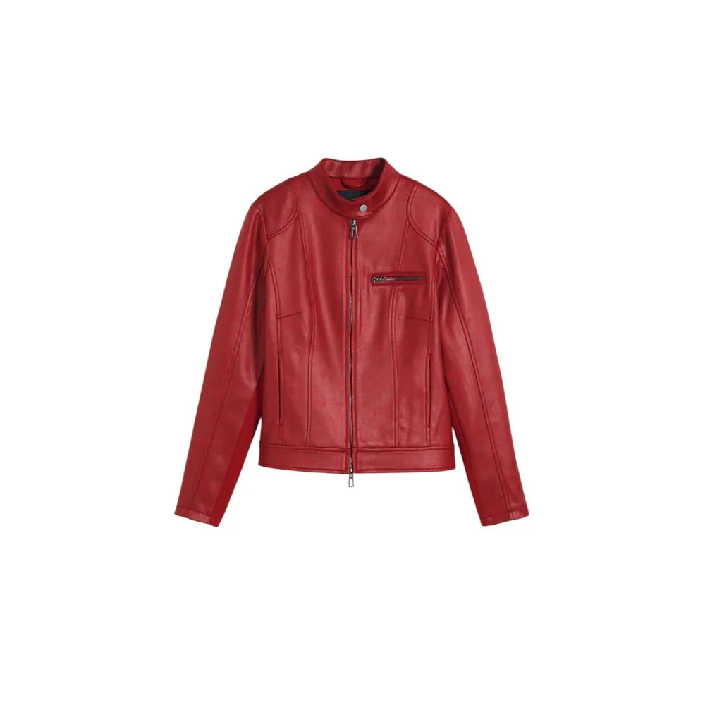 Desigual Women's Red Polyester Jackets & Coat