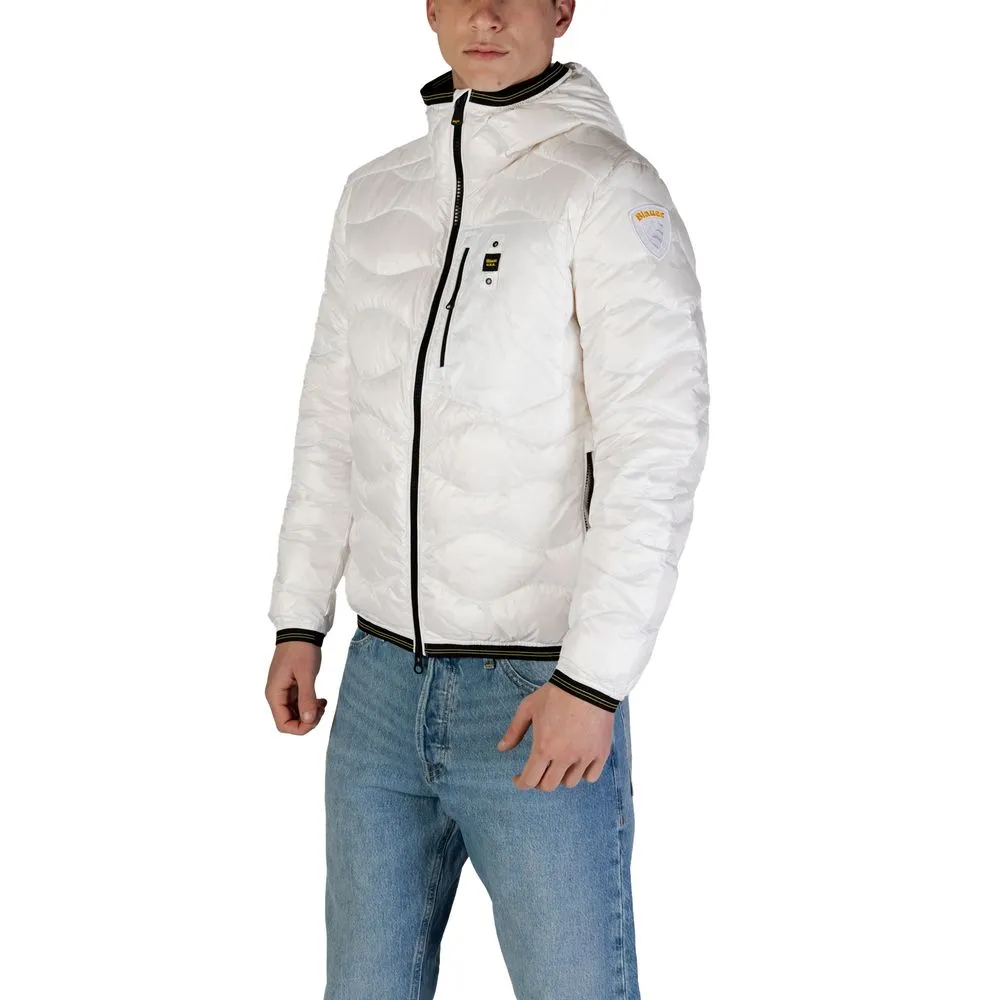 Blauer Men's White Polyamide Jacket