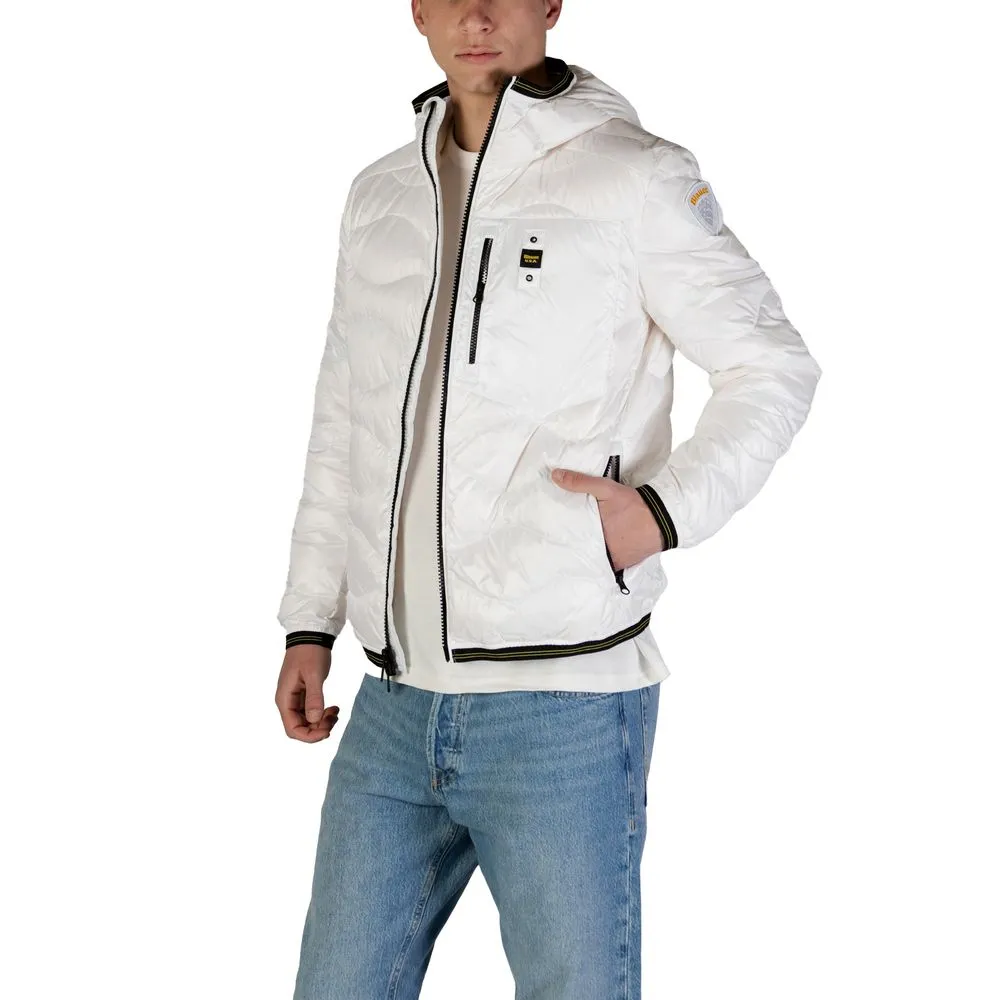 Blauer Men's White Polyamide Jacket