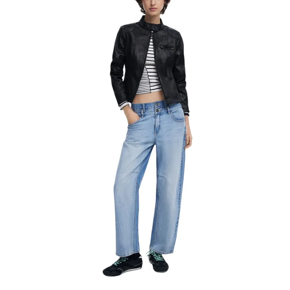 Desigual Women's Black Polyester Jackets & Coat