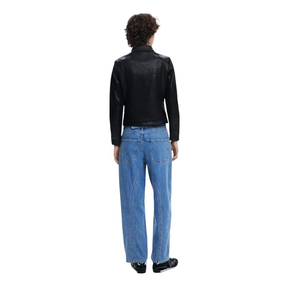 Desigual Women's Black Polyester Jackets & Coat