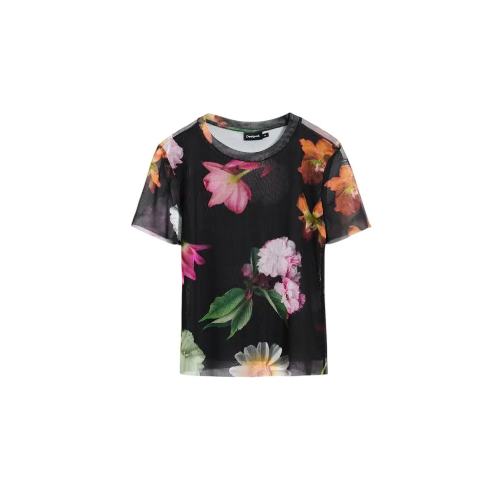 Desigual Women's Black Polyester Tops & T-Shirt