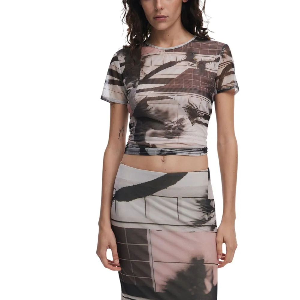 Desigual Women's Black Polyester Tops & T-Shirt