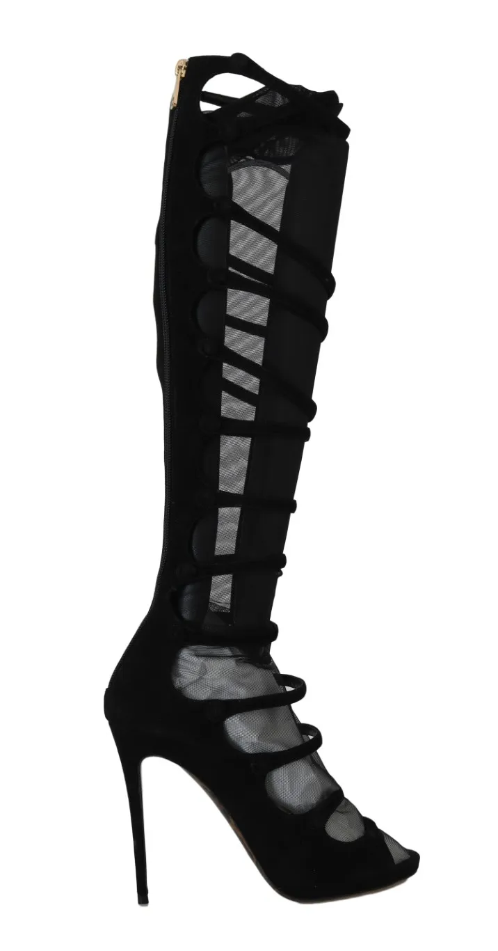 Dolce & Gabbana Women's Elegance Redefined: Chic Knee-High Stiletto Boots