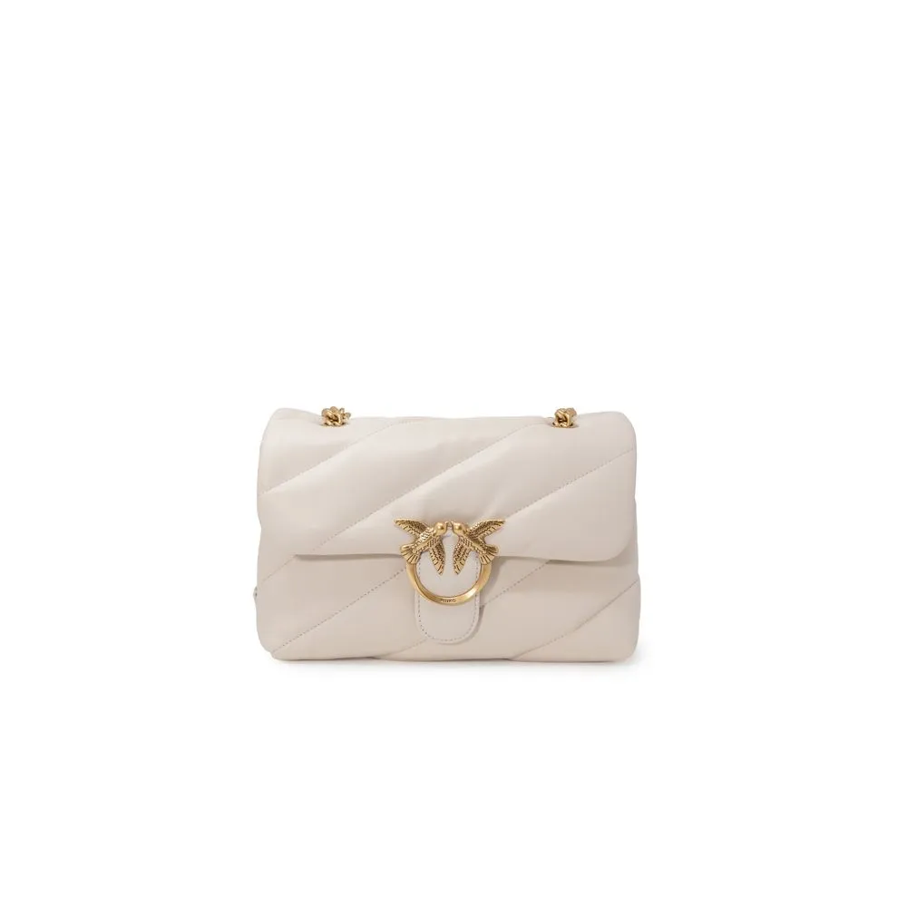 PINKO Women's White Leather Handbag