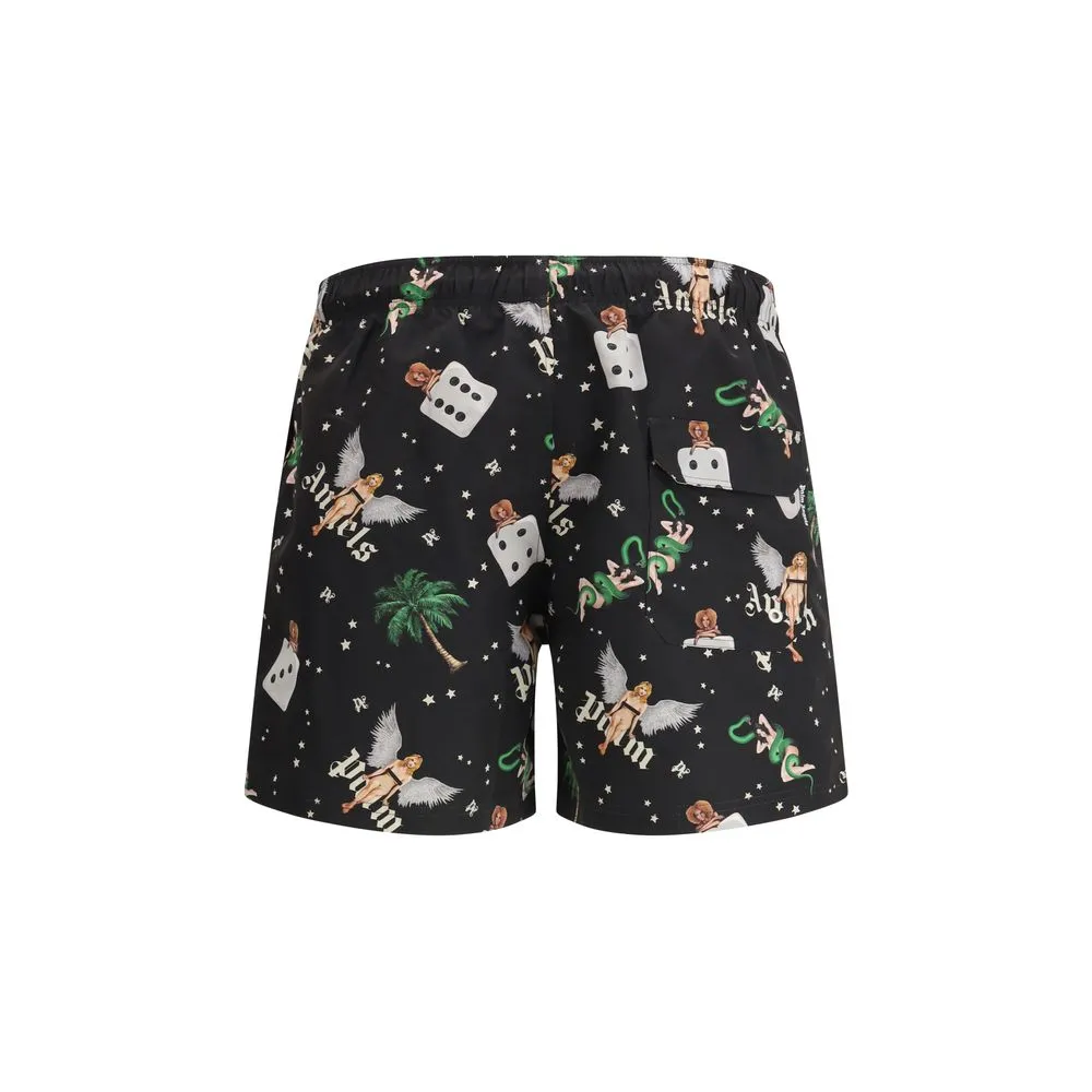 Palm Angels Men's Pin Up Swimshorts