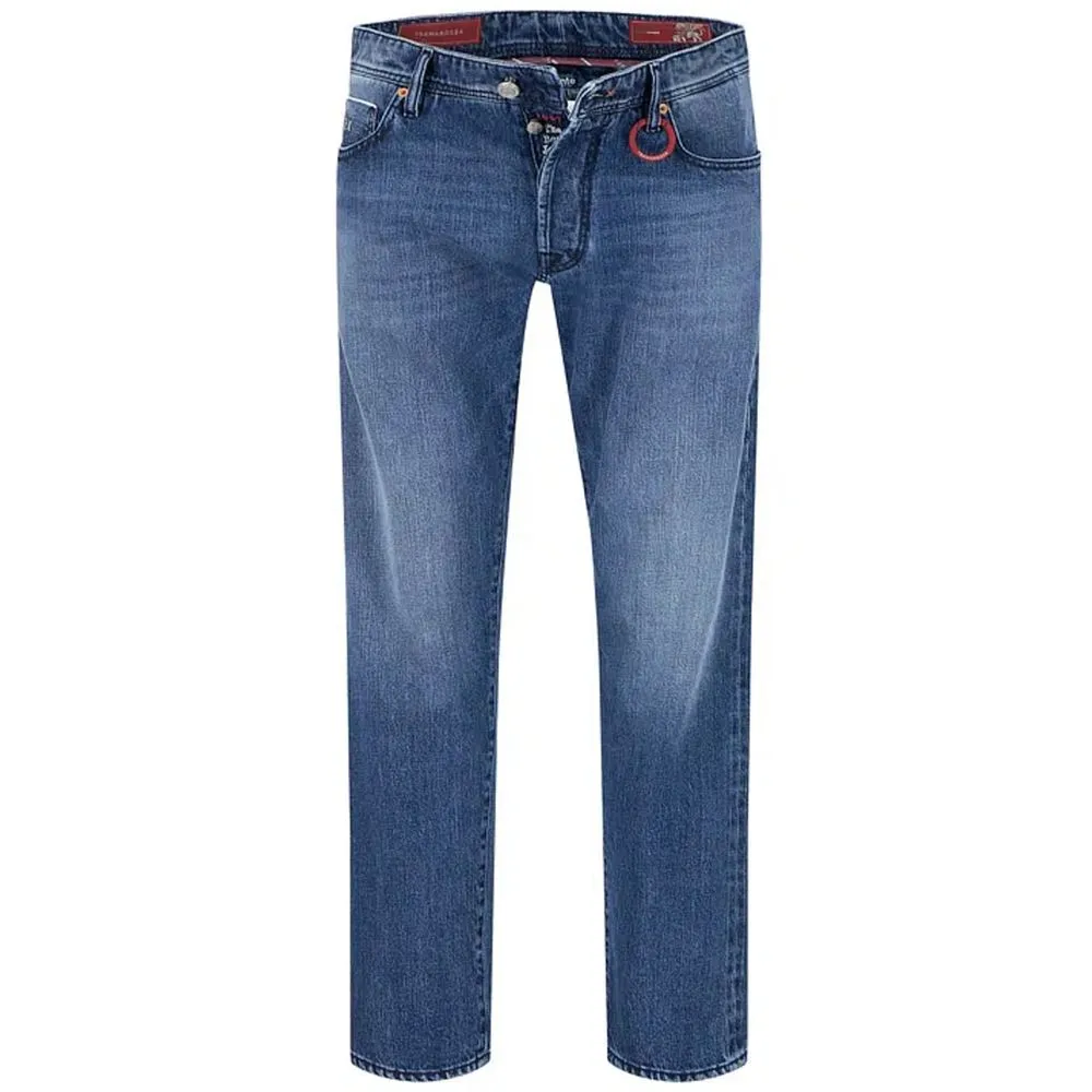 Tramarossa Men's Blue Cotton Jeans & Pant