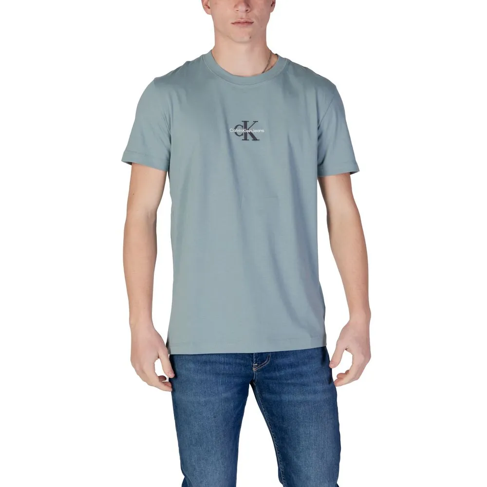 Calvin Klein Jeans Men's Green Cotton Rigenerato T-Shirt
