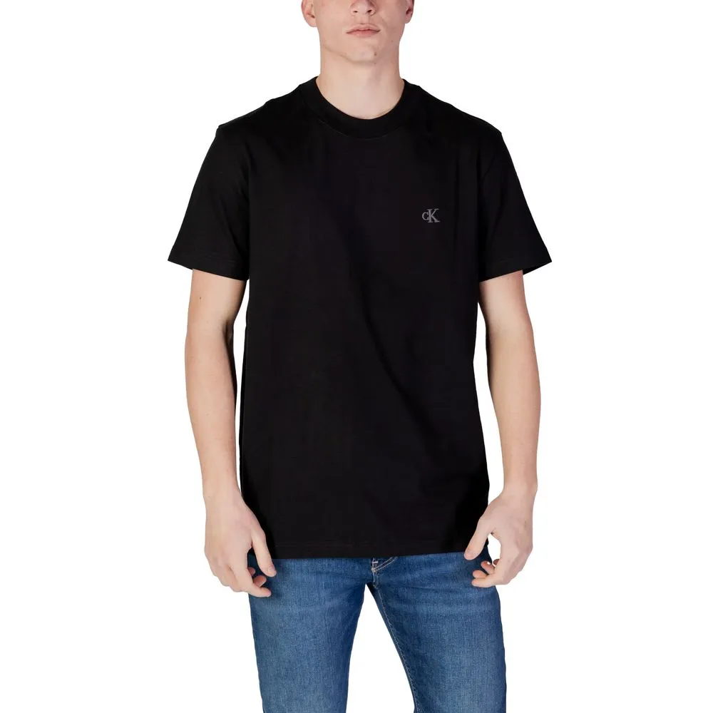 Calvin Klein Jeans Men's Black Cotton Rigenerato T-Shirt