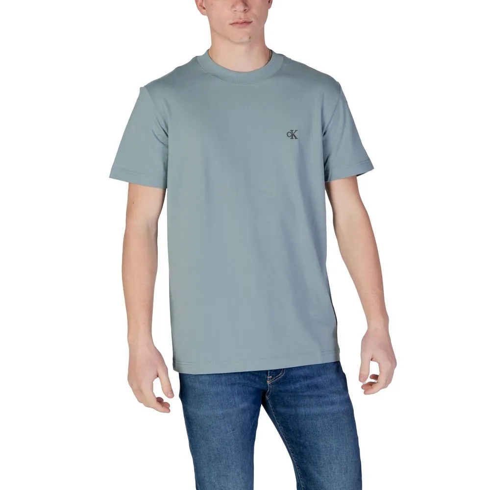 Calvin Klein Jeans Men's Green Cotton Rigenerato T-Shirt
