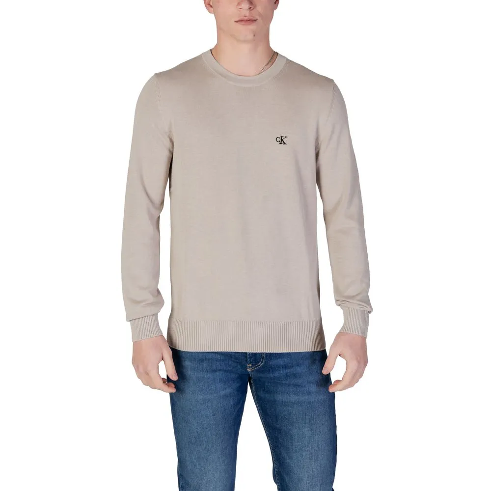 Calvin Klein Jeans Men's Beige Organic Cotton T-Shirt