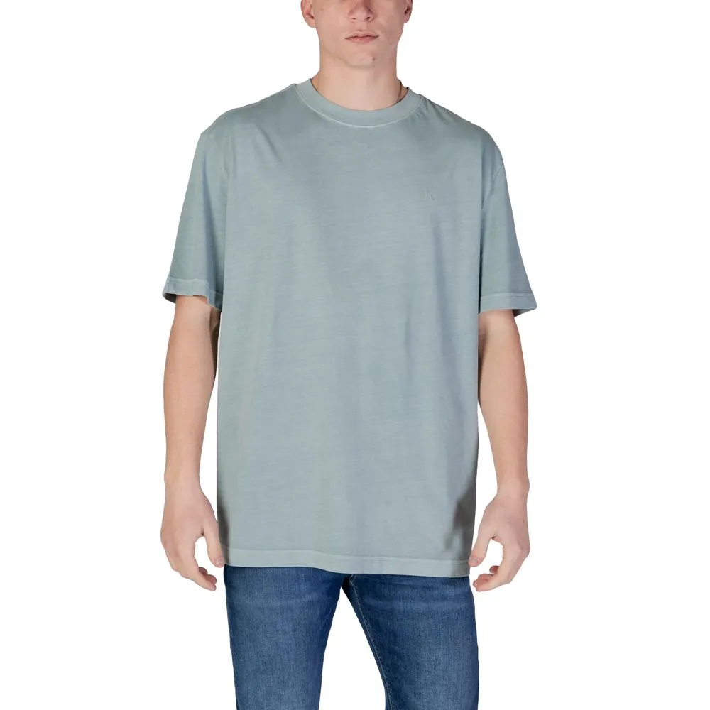 Calvin Klein Jeans Men's Green Cotton Rigenerato T-Shirt
