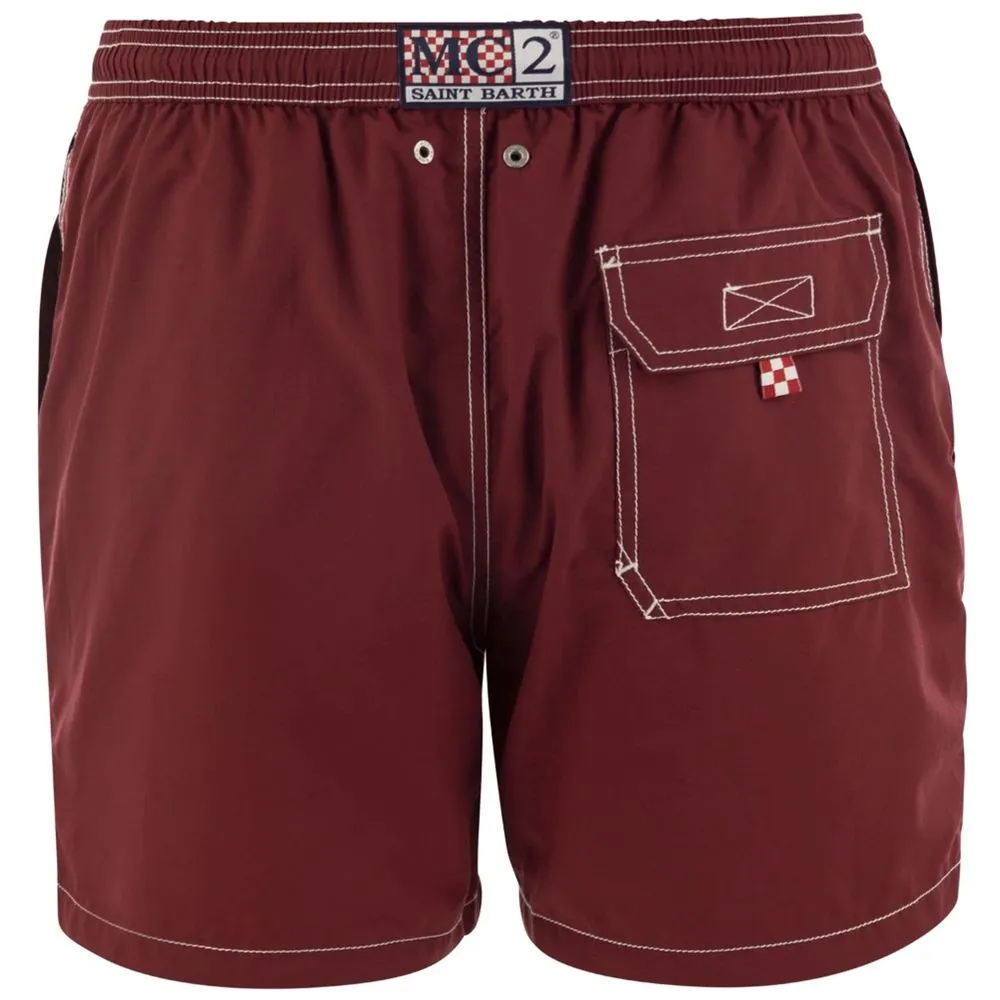 MC2 Saint Barth Men's Red Polyester Men's Swim Trunk