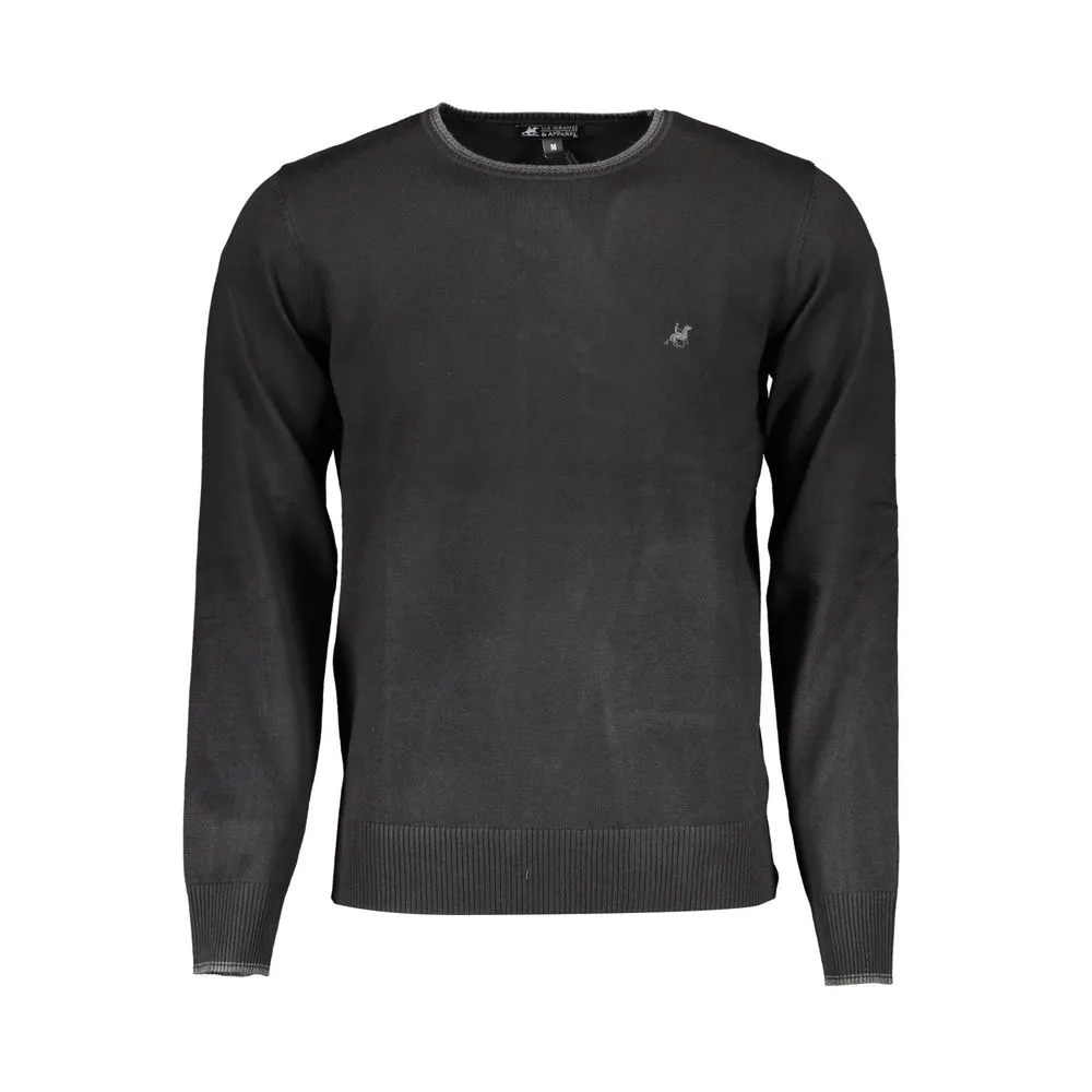 U.S. Grand Polo Men's Black Nylon Sweater
