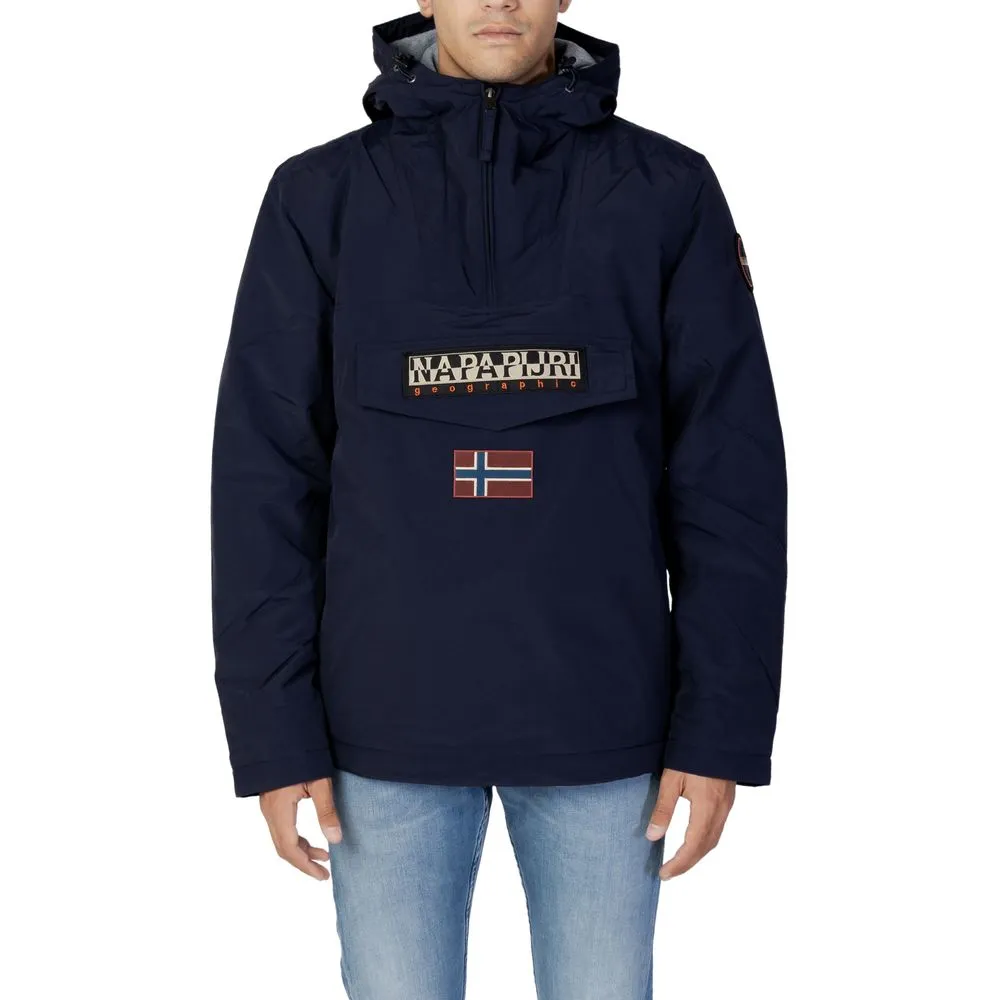 Napapijri Men's Blue Nylon Jacket