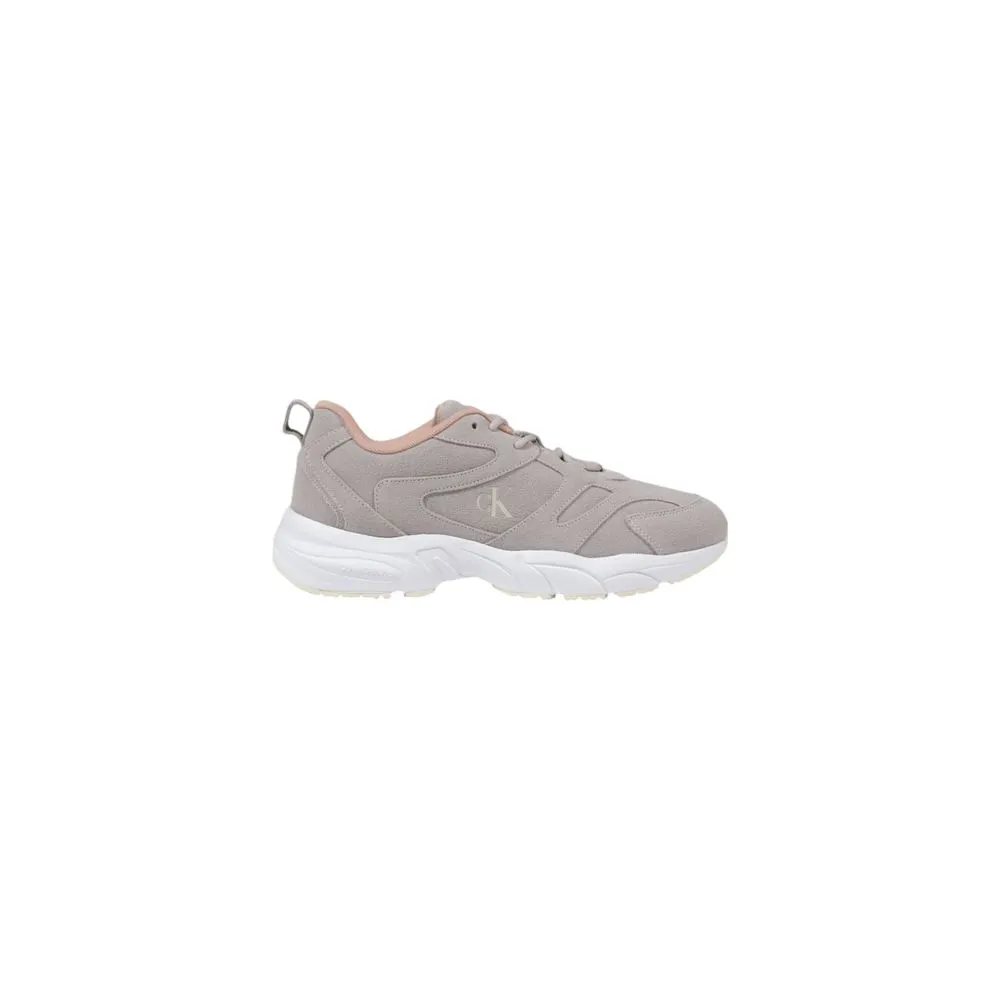 Calvin Klein Jeans Women's Gray Synthetic Leather Sneaker