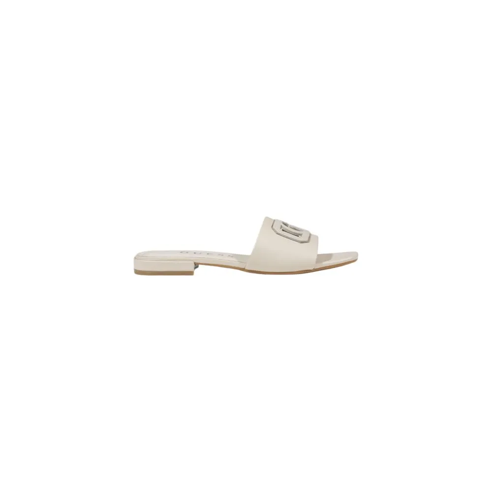 Guess Women's Cream Leather Sandal