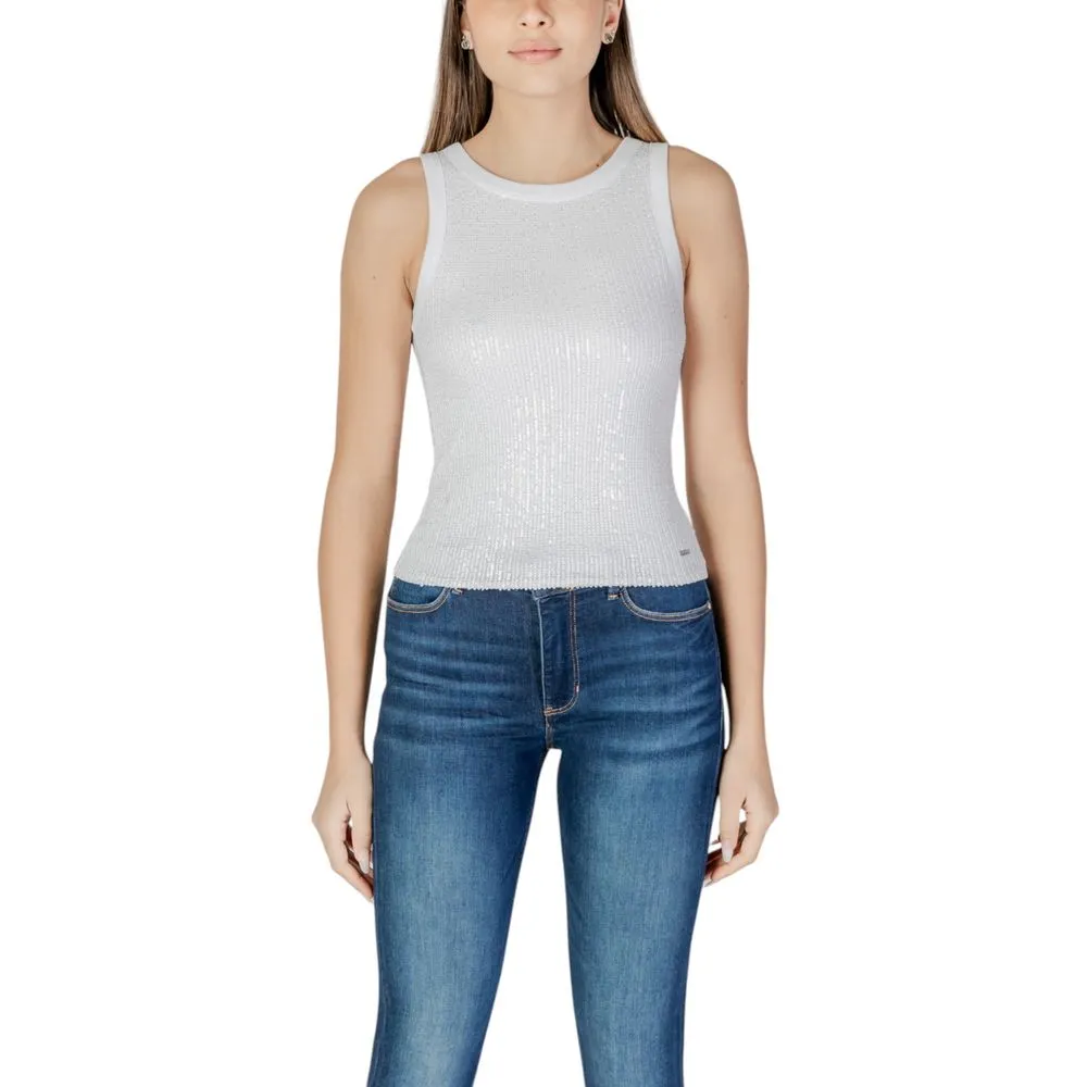 Guess Women's White Cotton Tops & T-Shirt