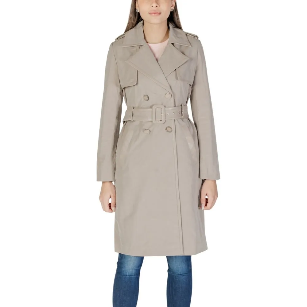 Guess Women's Beige Polyester Jackets & Coat