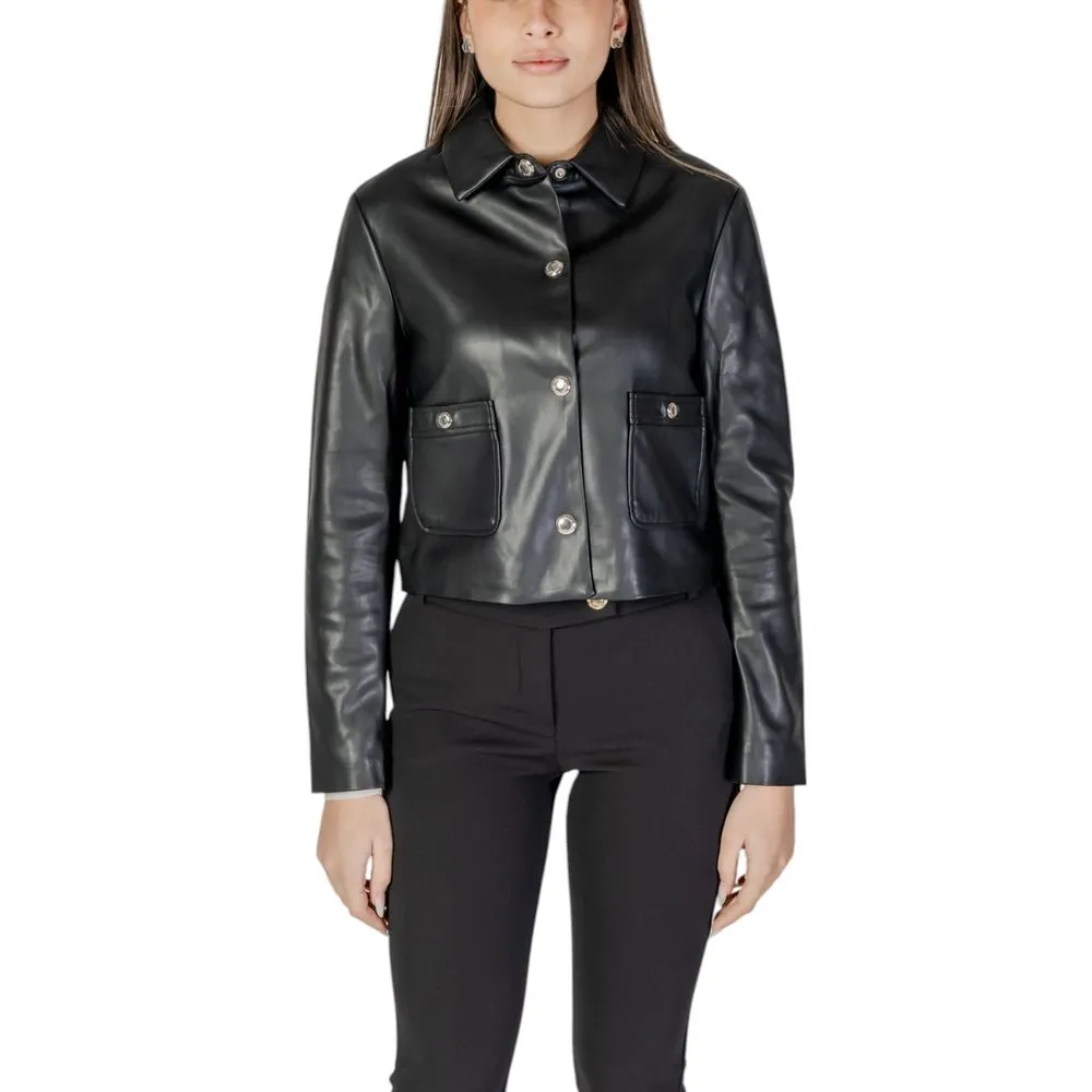 Morgan De Toi Women's Black Polyethylene Jackets & Coat