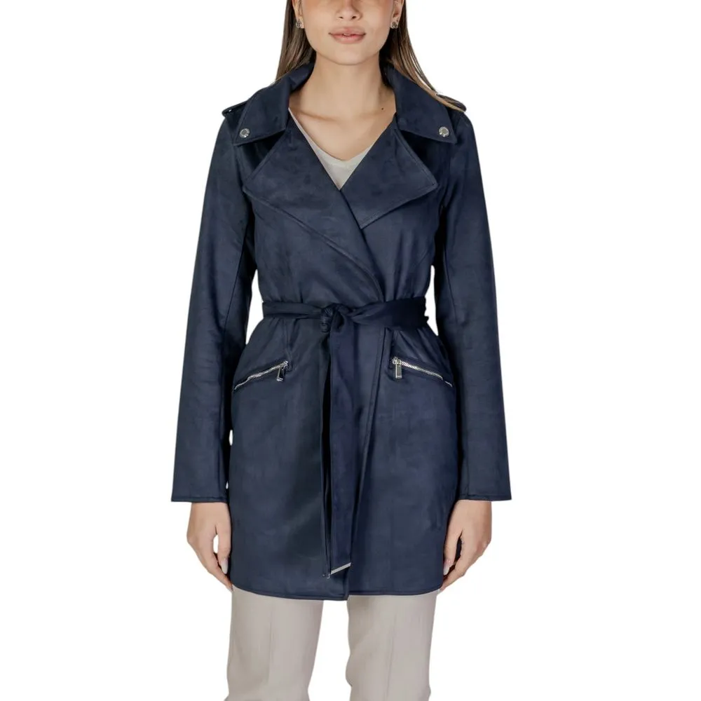 Morgan De Toi Women's Blue Polyester Jackets & Coat