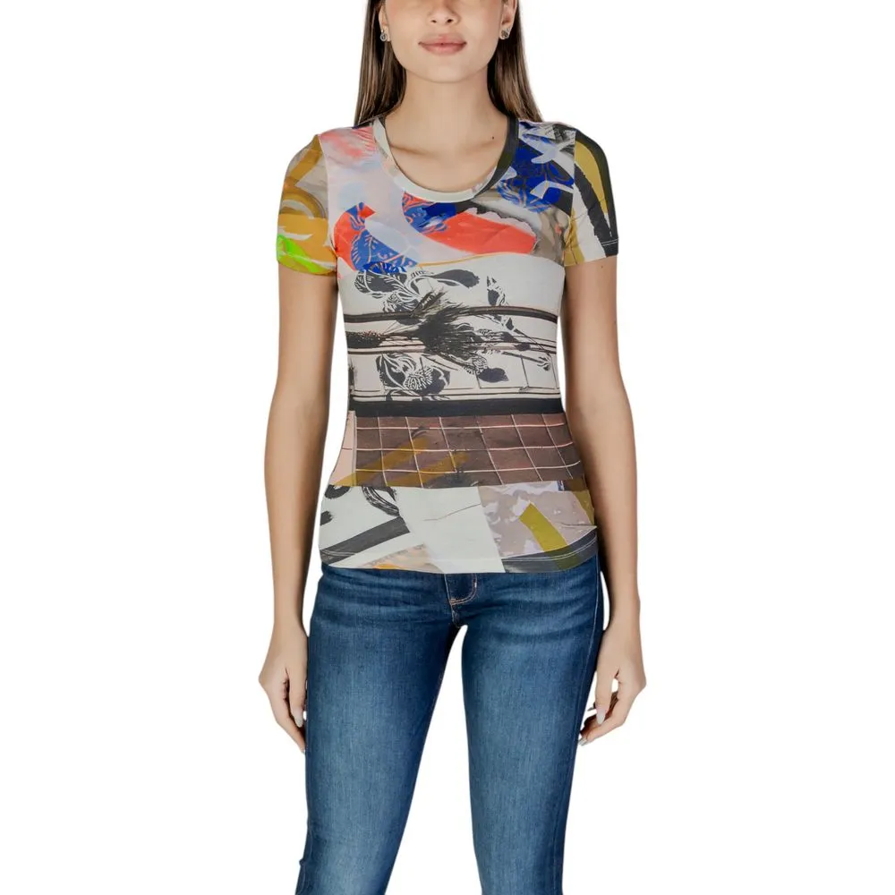 Desigual Women's Beige Viscose Tops & T-Shirt