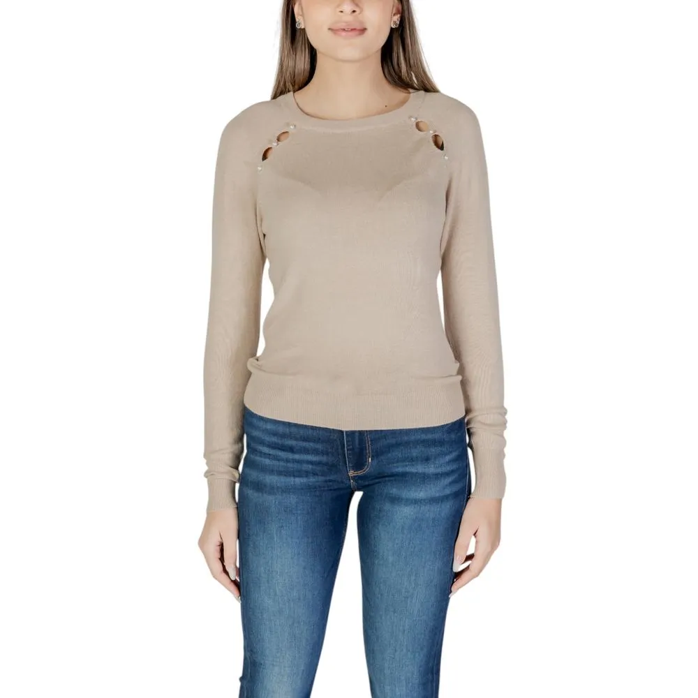 Only Women's Beige Viscose Tops & T-Shirt