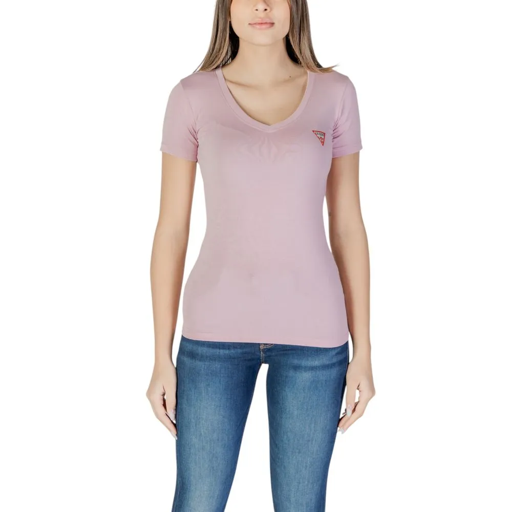 Guess Women's Purple Cotton Tops & T-Shirt