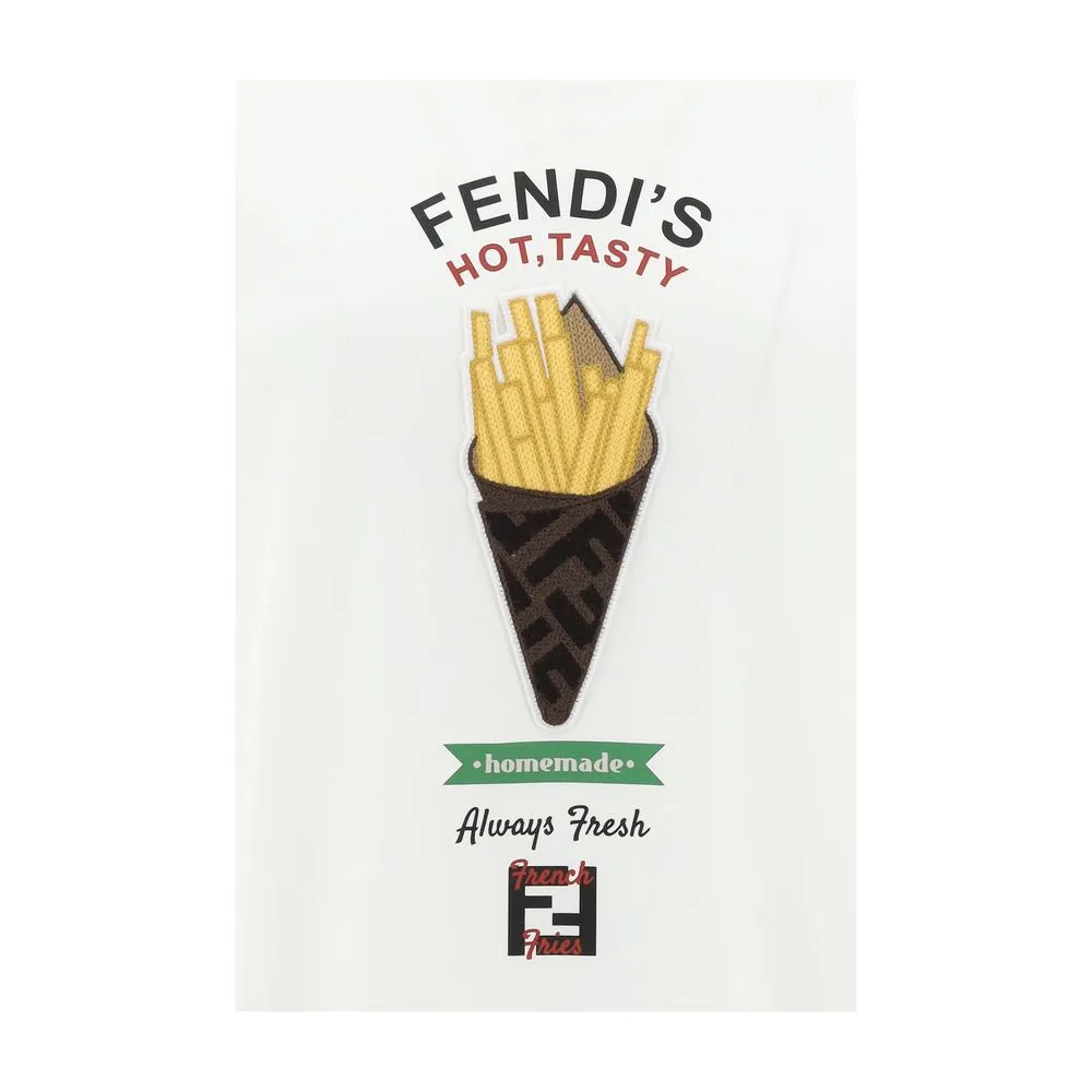 Fendi Men's T-Shirt with fries