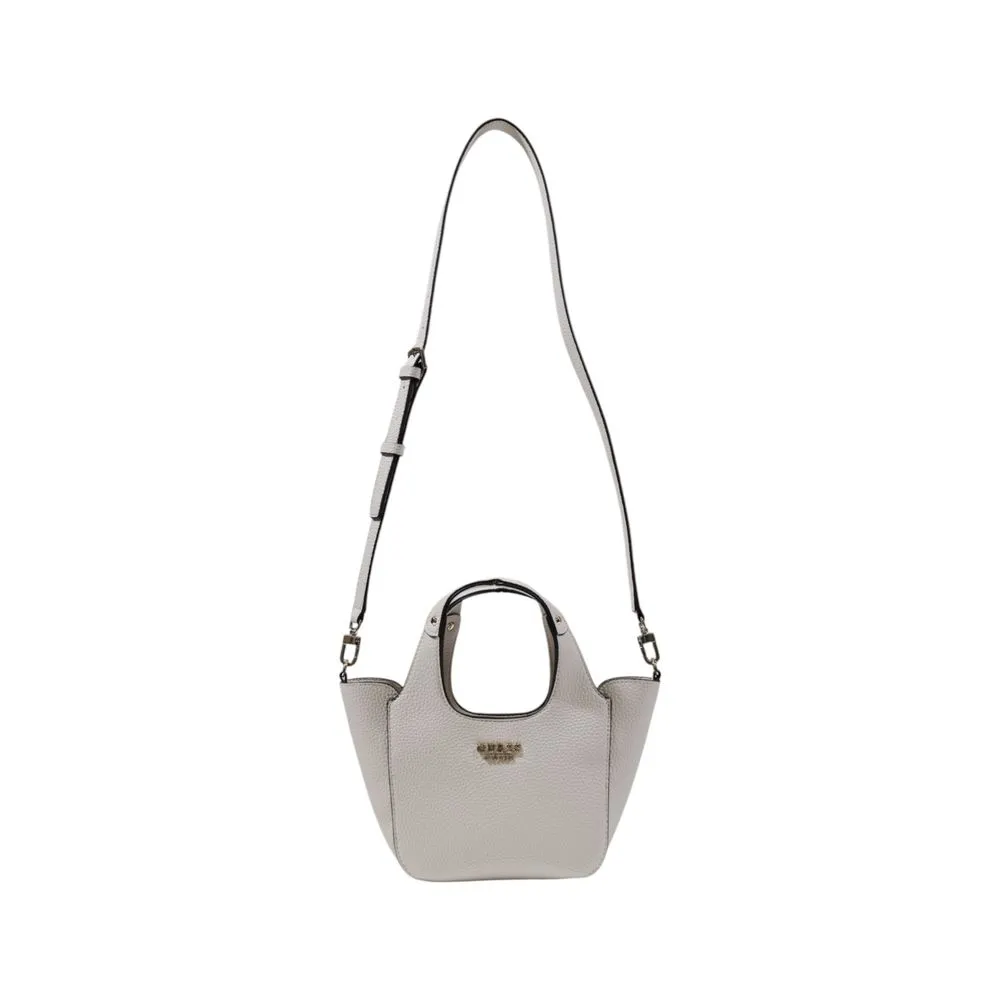 Guess Women's Cream Polyethylene Handbag