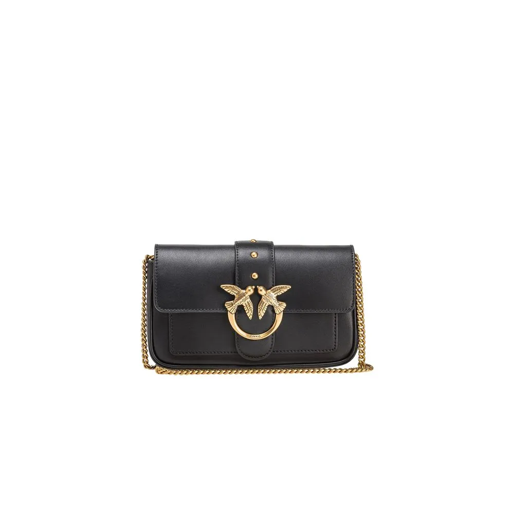 PINKO Women's Black Leather Handbag