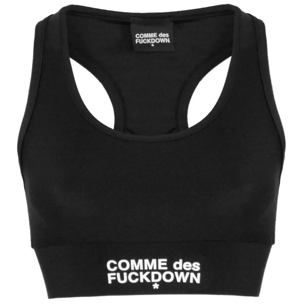 Comme Des Fuckdown Women's Black Nylon Tops & T-Shirt