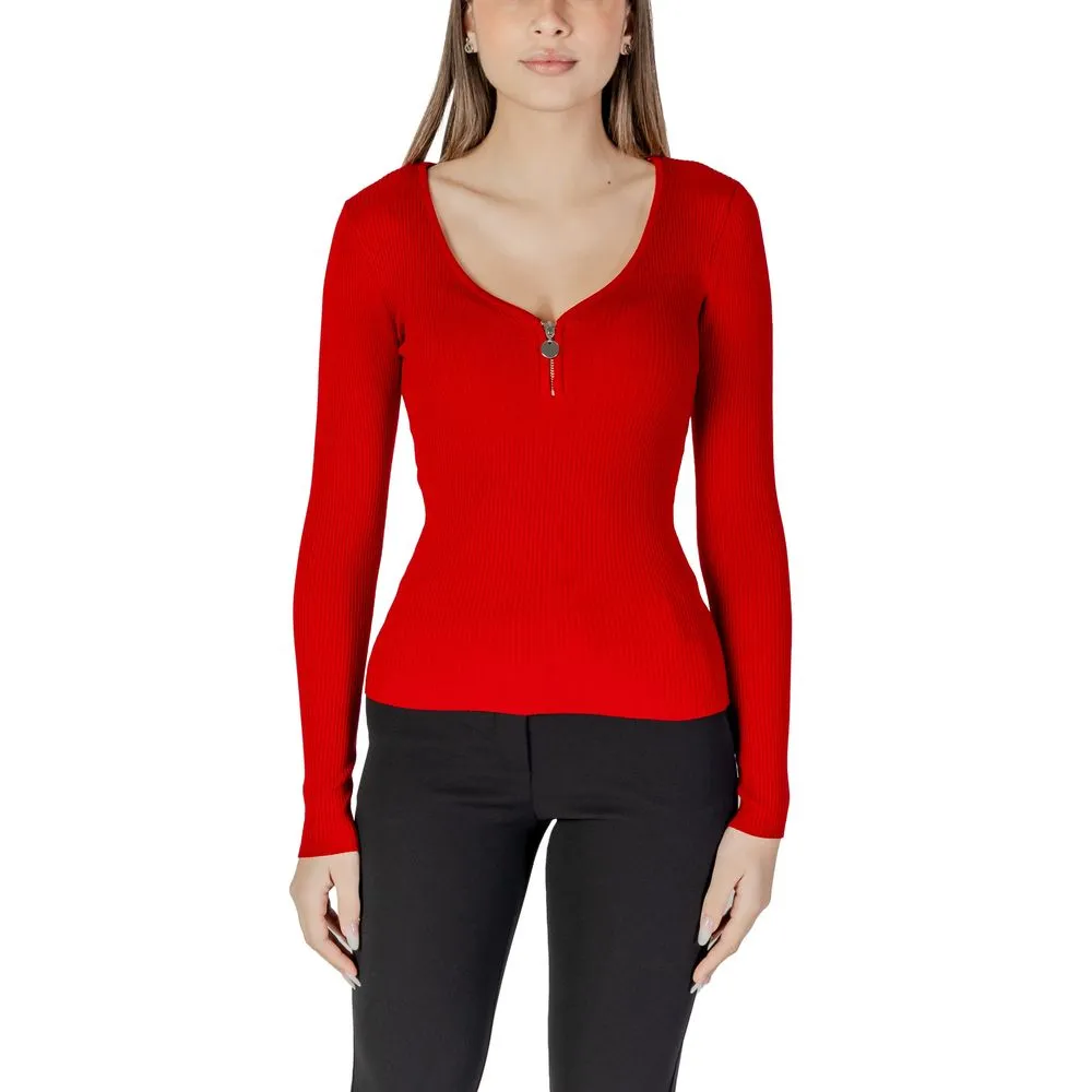 Morgan De Toi Women's Red Polyamide Tops & T-Shirt