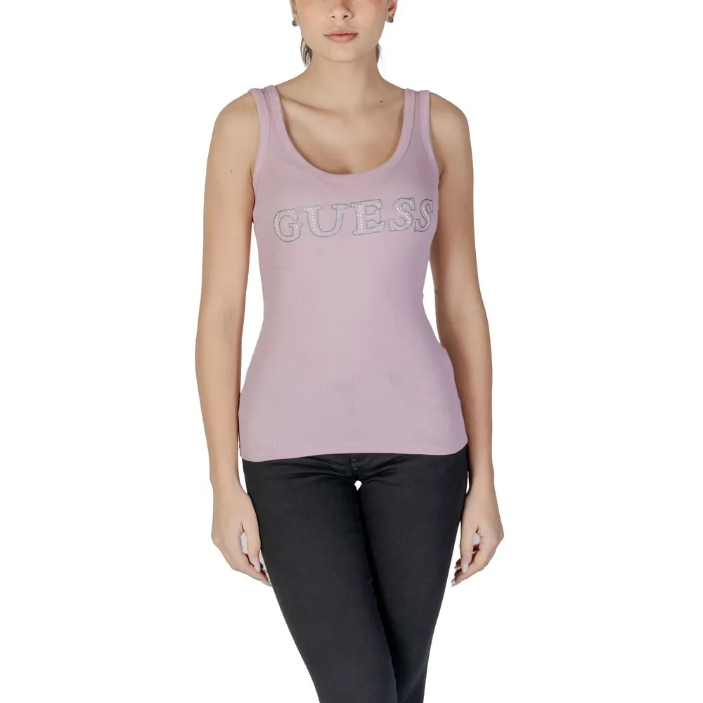 Guess Women's Purple Cotton Tops & T-Shirt