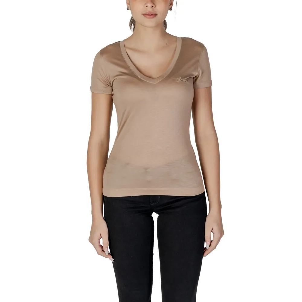 Guess Women's Beige Lyocell Tops & T-Shirt