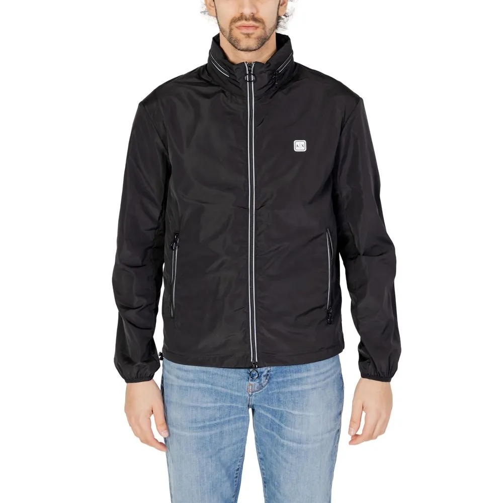 Armani Exchange Men's Black Polyester Jacket